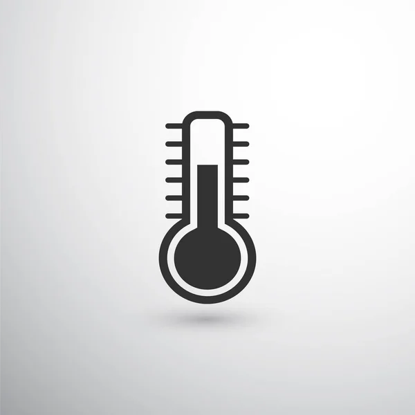 Termometro icona nera — Vettoriale Stock