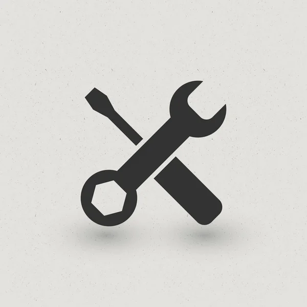 Ícone de ferramentas de configurações preto — Vetor de Stock