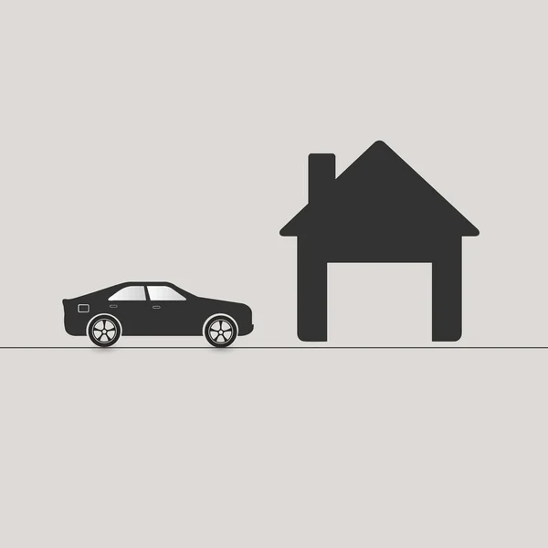 Voiture au garage — Image vectorielle
