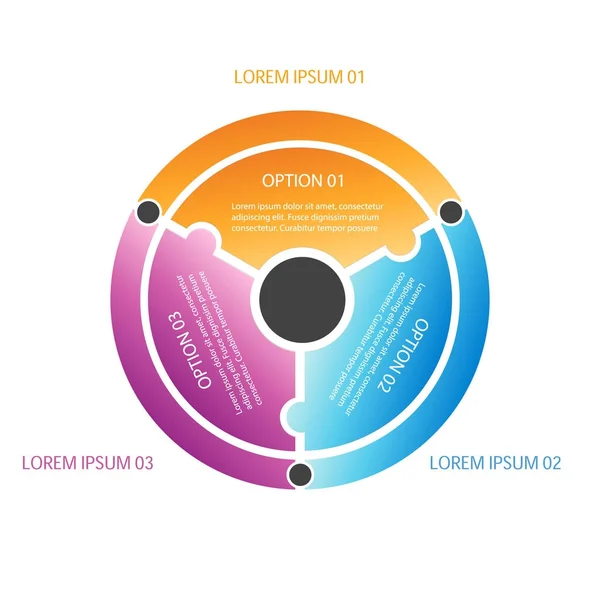 Verbaasd infographic cirkel — Stockvector