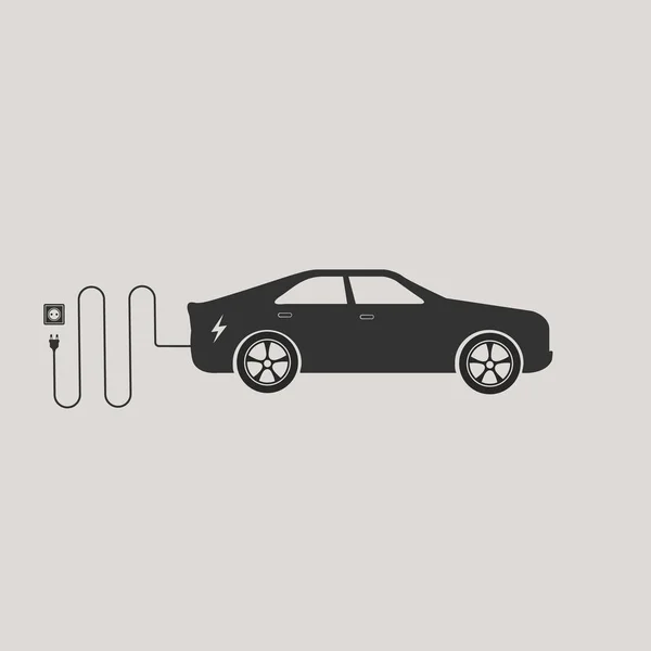 Icône voiture électrique carging — Image vectorielle