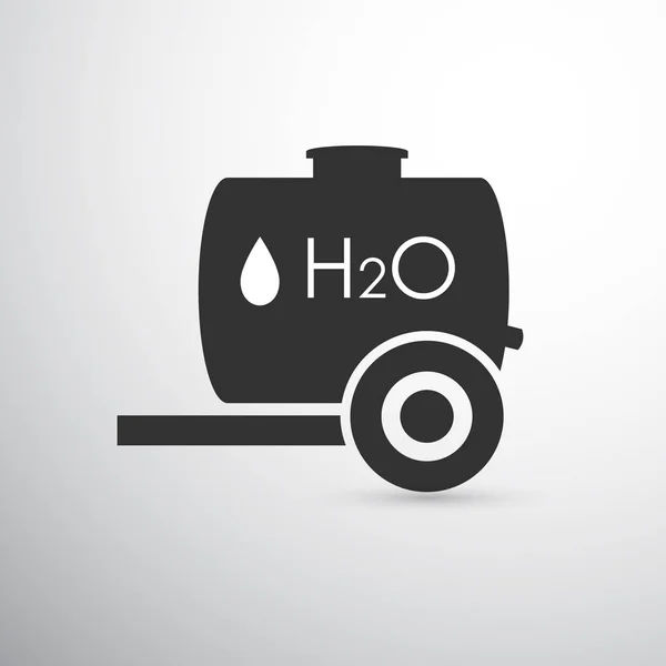 Tanque de agua negro — Vector de stock