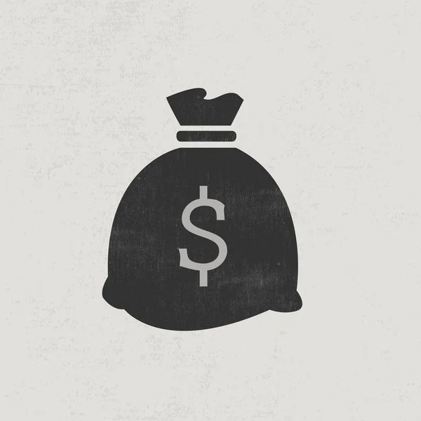 Icône de signe de sac d'argent — Image vectorielle