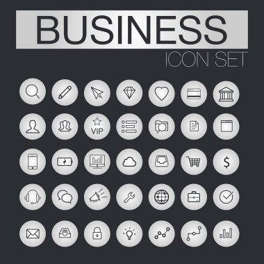 İş, finans ve iletişim için web satırı simgeler kümesi