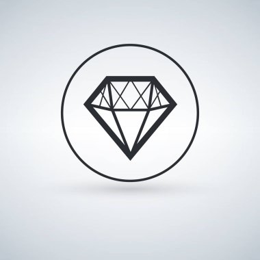 Elmas, vektör çizimler kutsal kişilerin resmi içinde Circle için katı simgeler