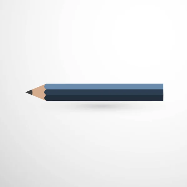 Blauer Bleistift Symbol isolierte Illustration — Stockvektor