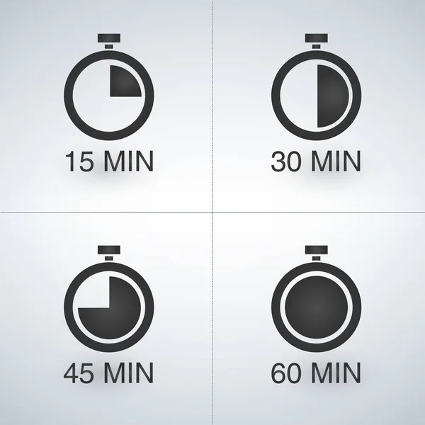 Nastavit časovač každých 15 minut — Stockový vektor