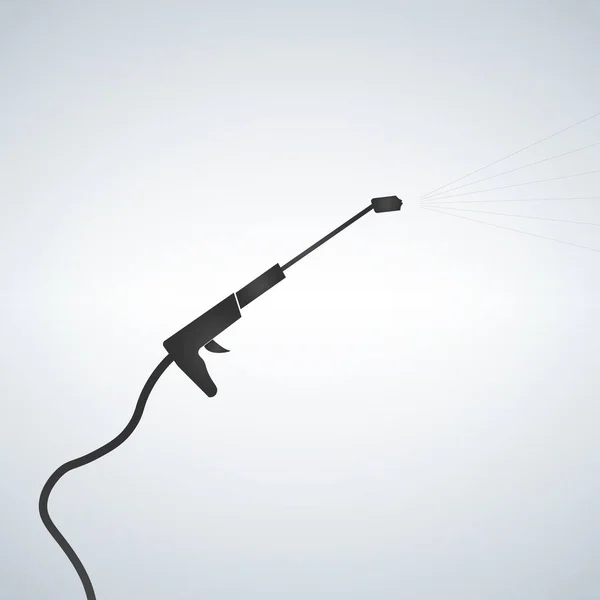 Yüksek basınçlı yıkama izole beyaz arka plan üzerinde siyah Illustration. Vektör simgesi