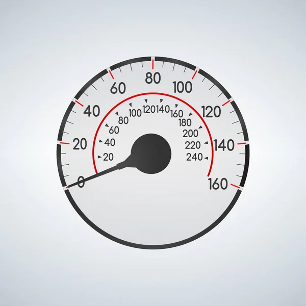 Realistiska bil hastighetsmätare gränssnitt. Instrumentpanelen för transport bil illustration — Stock vektor