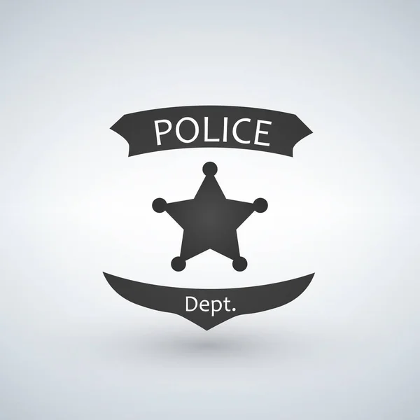 Policial emblema ícone vetor —  Vetores de Stock