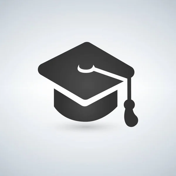 Black Graduation cap icon — Stock Vector