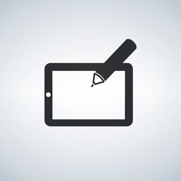 Digital Drawing Tablet Board icon, vector illustration