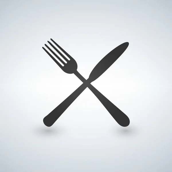 Fork and Knife icon vector, solid illustration, pictogram isolated on gray — Stock Vector