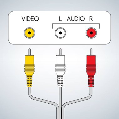 Giriş kablosu ile RCA ses video jaklarına bağlayın