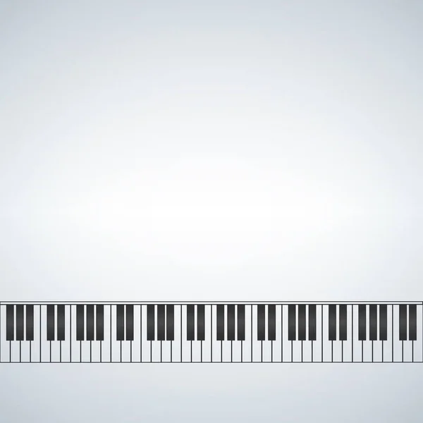 Plantilla de piano, música creativa concepto ilustración con espacio en blanco para el texto — Vector de stock