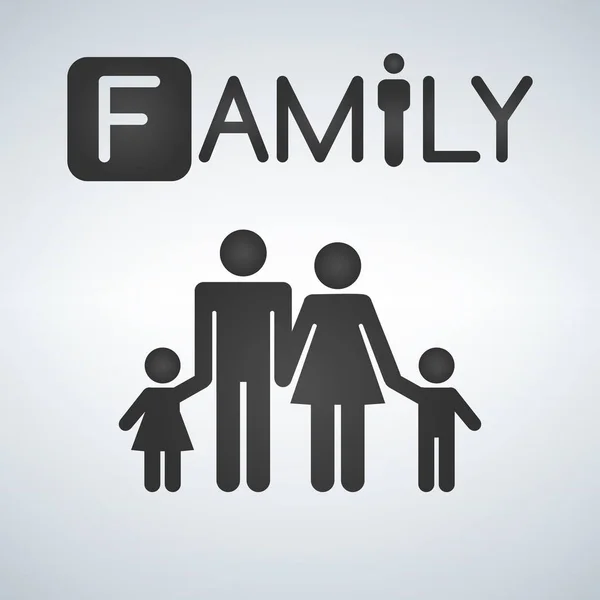 Familia icono vector aislado — Vector de stock