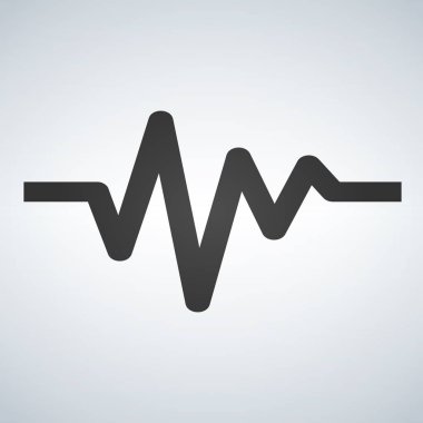 Kalp döngüsü düz simgesi. İşareti kalp kardiyogram yendi. Web tasarım, mobil ve infographics için vektör logo. Vektör çizim