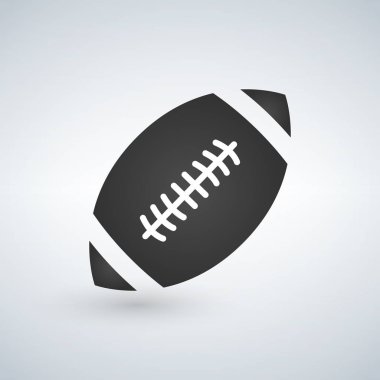 Amerikan futbolu simge siyah beyaz arka plan üzerinde izole