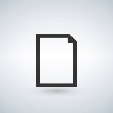 Yeni boş belge vektör simgesi. İllüstrasyon izole için grafik ve web tasarım.