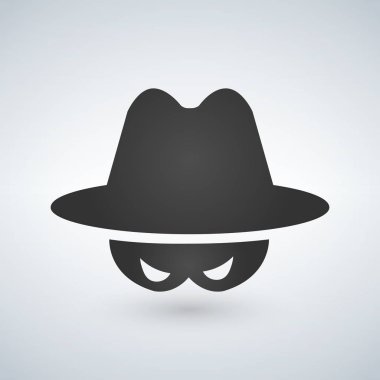 Anonim casus Ajan simgesinin siyah simgesi.