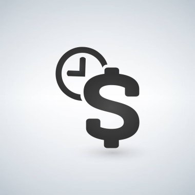 vakit nakittir, zaman yönetimi iş saati vektör illüstrasyon izole beyaz arka plan üzerinde.