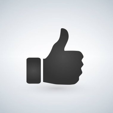 başparmak yukarıya emoji sosyal medya kanalları ve Web siteleri gibi illüstrasyon vektör