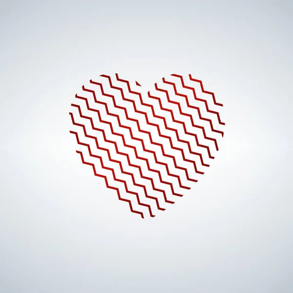 Hjärtformade sicksack, happy Valentine s Day. — Stock vektor
