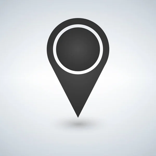 Mapa puntero en blanco icono vector ilustración, plantilla . — Vector de stock