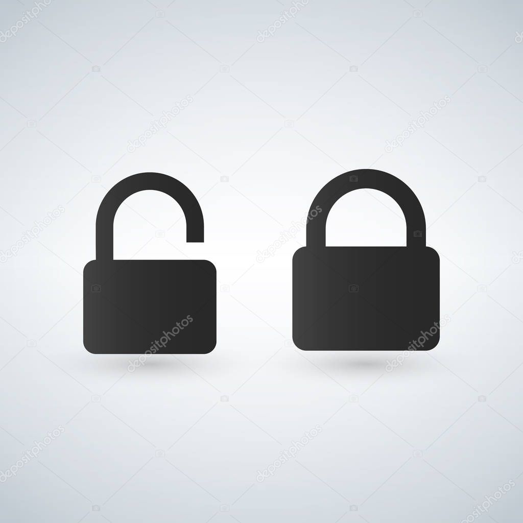 closed and open lock icons