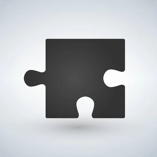Puzzle piece flat vector icon for apps and websites. — Stock Vector