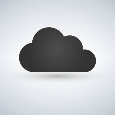 Bulut bilgi işlem simge vektör. sunucu, ağ, teknoloji, veri merkezi kavramı. Beyaz arka plan üzerinde izole. Grafik tasarım, logo, Web sitesi, sosyal medya, kullanıcı arabirimi, trendy düz stil mobil upp.