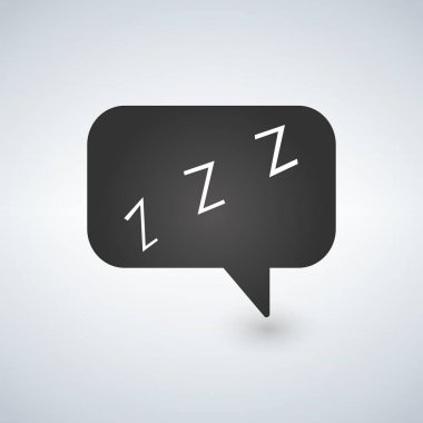 zzz logosu ile konuşma balonu. basit düz stil trend modern logosu