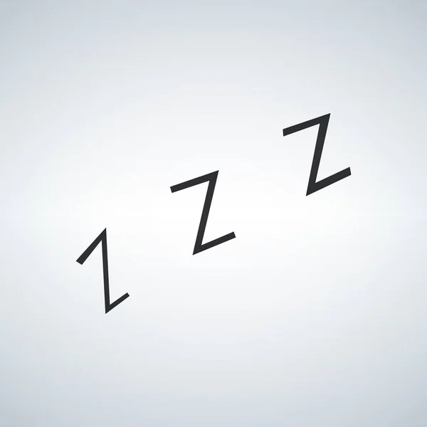 Zzz dormire notte segno icona, vettoriale illustrazione . — Vettoriale Stock