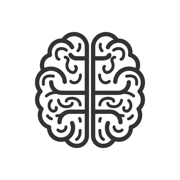 Brain icon, simple vector illustration isolated on white background. — Stock Vector