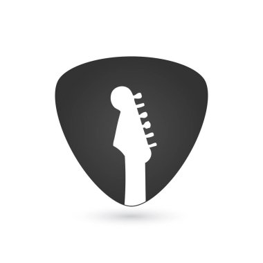 Gitar almak, düz tasarım, beyaz arka plan üzerinde izole vektör çizim