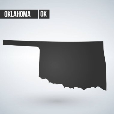 Oklahoma ABD devlet haritası. vektör çizim