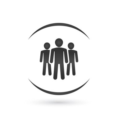 İnsanları korumak için. Sigorta konsepti. Beyaz arkaplan üzerine vektör illüstrasyonu eklendi