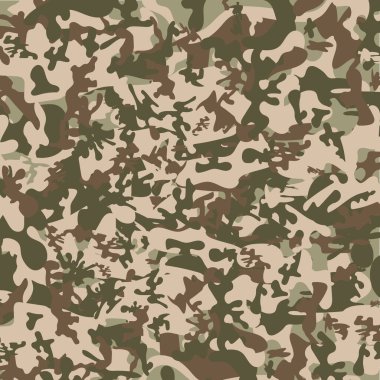 Dikişsiz desen arka plan kamuflaj. Yatay sorunsuz afiş. Klasik giyim tarzı camo tekrar Yazdır maskeleme. Yeşil Kahverengi Siyah Zeytin renkler orman dokusu. Tasarım öğesi, vektör çizim