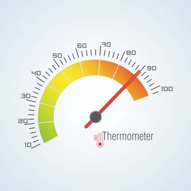termometre simgesi vektör illüstrasyonu 