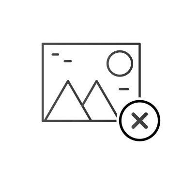 satır silme veya fotoğraf kutsal kişilerin resmi, vektör illüstrasyon izole beyaz arka plan üzerinde kaldırma.