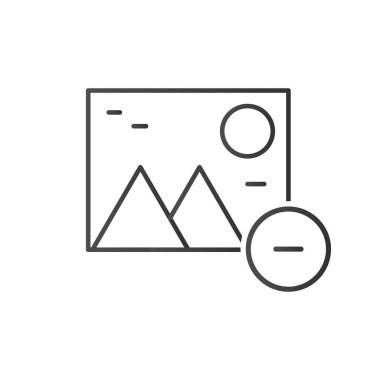 satır silme veya fotoğraf kutsal kişilerin resmi, vektör illüstrasyon izole beyaz arka plan üzerinde kaldırma.