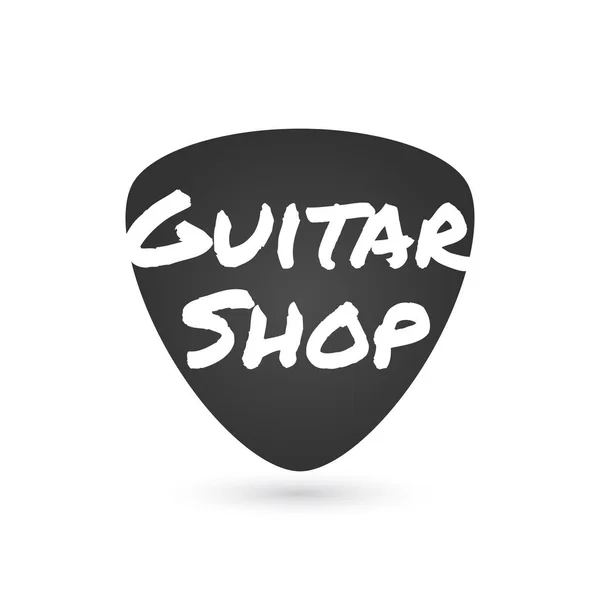 Gitara Sklep Sklep Muzyczny Wektor Logo Etykieta Znak Graficzny Ilustracja — Wektor stockowy