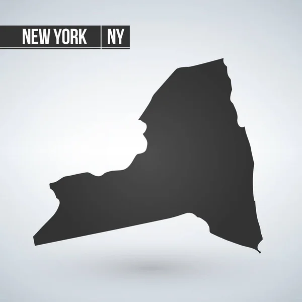 New York Állam Térképe Vektor — Stock Vector