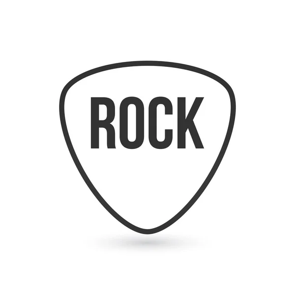 Lineáris Hard Rock Jelvényt Vagy Címkét Gitár Pick Közvetítő Hard — Stock Vector