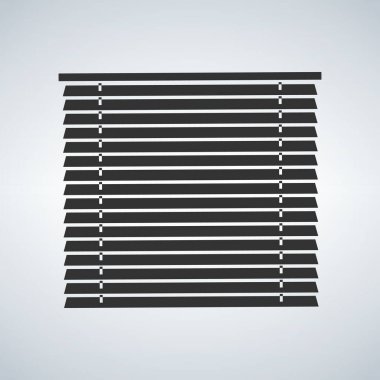 Pencere güneş kör vektör illüstrasyon izole ışık arka plan üzerinde siyah