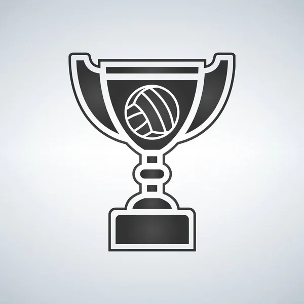 Voleyball 奖杯杯 矢量图标平面风格 — 图库矢量图片