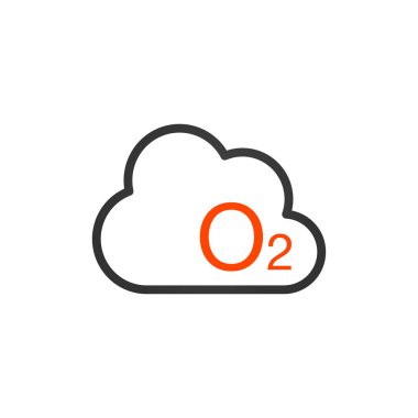 O2 Icon - vektör oksijen işareti simgesi. doğa illüstrasyon izole beyaz arka plan üzerinde.