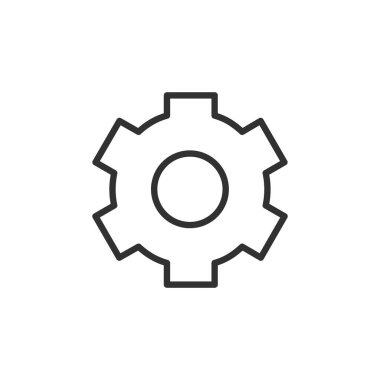 Cogwheel linear icon. Cogwheel concept editable stroke symbol design. Vector illustration isolated on white background.