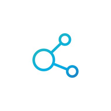 Simge Simgesini Daire içinde Paylaş. Vektör İllüstrasyonu beyaz arkaplanda izole edildi.