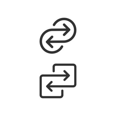 Kare ok açıklamasıyla tekrarlanan işlem simgesi. İkon, yenilenebilir enerji, geri dönüşüm, tekrarlanabilir endüstri ve iş süreçlerini yansıtıyor. Vektör illüstrasyonu beyaz arkaplanda izole edildi.